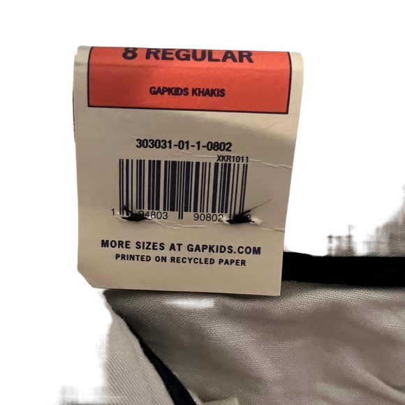 NWT GAP Boys Khaki Easy Fit Regular Uniform Tan Pants - Size 8 - Picture 7 of 10